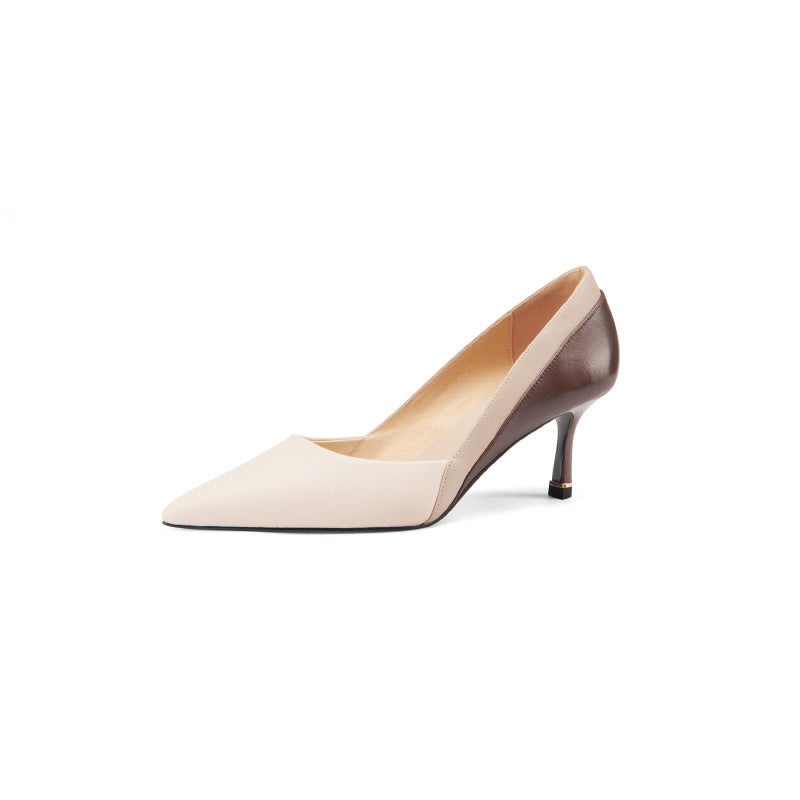 Women's Pointed High Heel Color-blocking Stiletto Heels