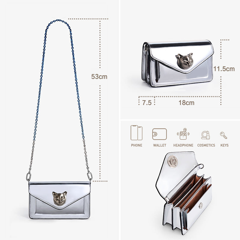 Niche Light Luxury Leather Chain Messenger Bag